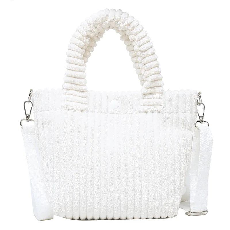 Velvet Handbag Small Tote Winter Candy Shoulder Bag Pouch Clutch