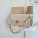 Solid Women's Shoulder Bag Vintage Ladies Crossbody Bag Pu Leather