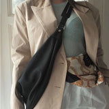 Large Capacity Crossbody Shoulder Bag Solid Color