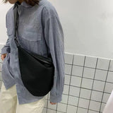 Large Capacity Crossbody Shoulder Bag Solid Color