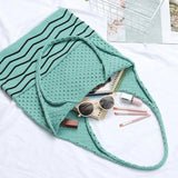 Women Large Capacity Shoulder Bags Knitting Handbags Crochet Hobo Bag