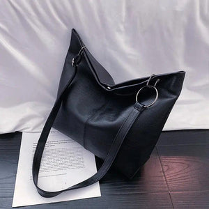 Shoulder Bags Women Soft PU Leather Casual Totes Big Capacity Cross-body