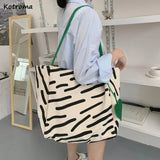 Casual Canvas Tote Bag Large Capacity Stylish Handbags