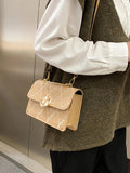 French Casual Shoulder Bag For Women Spring Texture All-match Square Bags