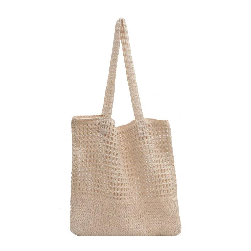 Casual Fashionable Handbags Large Capacity Knit Tote Beach Shoulder Bags