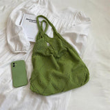 Summer Women Large Crochet Shoulder Bag Bohemian Beach Mesh Straw