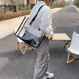 2pcs/set Transparent PVC Clear Bag Women Handbag