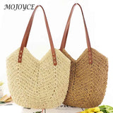 Hollow Shoulder Bag Paper Rope Weaving Hand Bag Summer Casual Portable