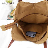 Hollow Shoulder Bag Paper Rope Weaving Hand Bag Summer Casual Portable