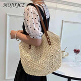 Hollow Shoulder Bag Paper Rope Weaving Hand Bag Summer Casual Portable