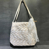 Women Lace Woven Shoulder Bag Embroidered Bucket Beach Bags