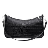 Crocodile Leather Retro Shoulder Bag Solid Ladies Totes