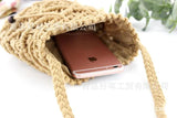 Straw Shoulder Bucket Bag Women Summer Woven Crossbody Beach Bags