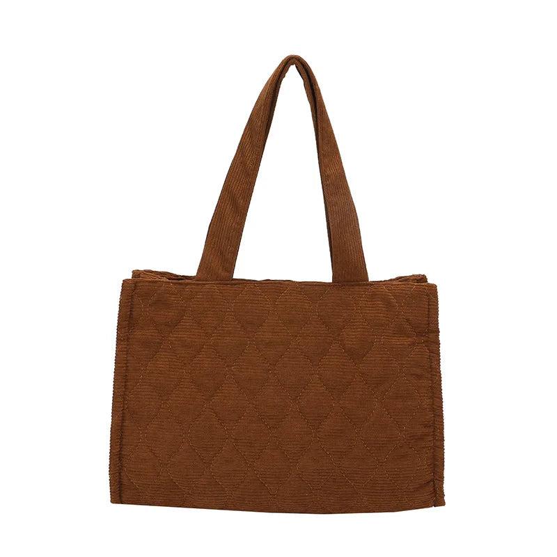 Corduroy Shoulder Bag Japanese Canvas Messenger Handbag