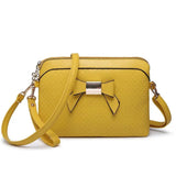 Small Envelop PU Leather Crossbody Bag with Knot Shoulder, Wave Embossed Pattern