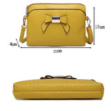 Small Envelop PU Leather Crossbody Bag with Knot Shoulder, Wave Embossed Pattern