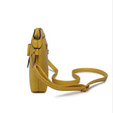 Small Envelop PU Leather Crossbody Bag with Knot Shoulder, Wave Embossed Pattern