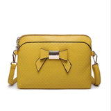 Small Envelop PU Leather Crossbody Bag with Knot Shoulder, Wave Embossed Pattern