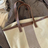 Retro Women Shoulder Bag Large Capacity Canvas Handbag