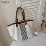 Retro Women Shoulder Bag Large Capacity Canvas Handbag