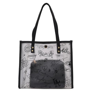 Women's Large Capacity Jelly Bag Summer Shoulder Beach Tote