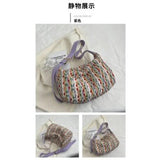 Vintage Printing Plaid Bag Women's Handbags Large Shoulder Bag