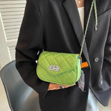 Leather Chain Crossbody Bag for Women Ladies Shoulder Side Tote