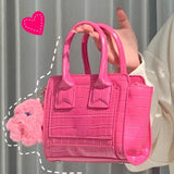 Crocodile Pattern Crossbody Bag for Women Top-handle Shoulder Handbag