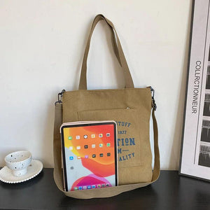 Womens Shoulder Bags Letter Canvas Handbag Crossbody