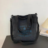 Womens Shoulder Bags Letter Canvas Handbag Crossbody