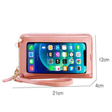 Small Leather Crossbody Cellphone Wallet Women's Shoulder Bag