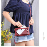 Small Leather Crossbody Cellphone Wallet Women's Shoulder Bag