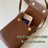 Vintage Pu Leather Square Shoulder Bag for Women