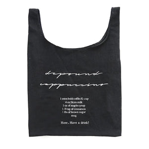 Canvas Handbags Reusable Vest Shopping Bag Women Tote Bolsas De Tela Eco Torba N