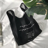 Canvas Handbags Reusable Vest Shopping Bag Women Tote Bolsas De Tela Eco Torba N