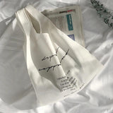 Canvas Handbags Reusable Vest Shopping Bag Women Tote Bolsas De Tela Eco Torba N