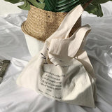 Canvas Handbags Reusable Vest Shopping Bag Women Tote Bolsas De Tela Eco Torba N