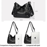 Soft Leather Shoulder Bags Multi-Layer Crossbody Handbag