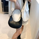 LEFTSIDE Summer PU Leather Underarm Handbag Hobo Crossbody Bag
