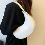 LEFTSIDE Summer PU Leather Underarm Handbag Hobo Crossbody Bag