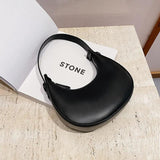 LEFTSIDE Summer PU Leather Underarm Handbag Hobo Crossbody Bag