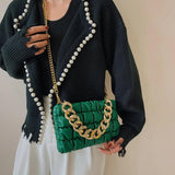 Thick Chain Shoulder Bag for Women Clutch Purse High Crossbody B