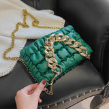 Thick Chain Shoulder Bag for Women Clutch Purse High Crossbody B