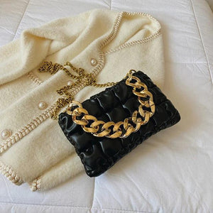 Thick Chain Shoulder Bag for Women Clutch Purse High Crossbody B