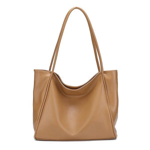 Oilskin Tote Bag Soft PU Leather Women's Shoulder Bag