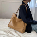 Oilskin Tote Bag Soft PU Leather Women's Shoulder Bag