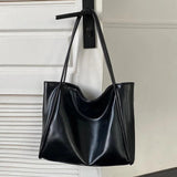 Oilskin Tote Bag Soft PU Leather Women's Shoulder Bag