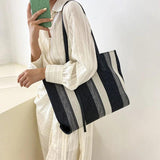 Ladies Canvas Bag Large Shoulder Bag Shopping Beach Bag Casual Tote Handbags