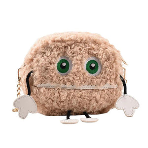 Fluffy Chain Crossbody Bag Plush Small Round Bag