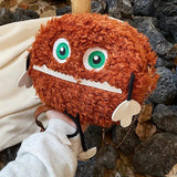 Fluffy Chain Crossbody Bag Plush Small Round Bag